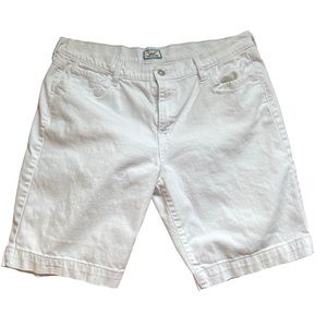 Levi's Women's White 515 Bermuda Shorts, Size 16, 10" Inseam